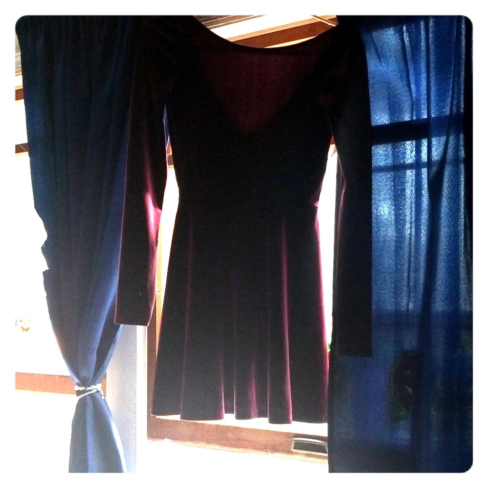 Burgundy dress
